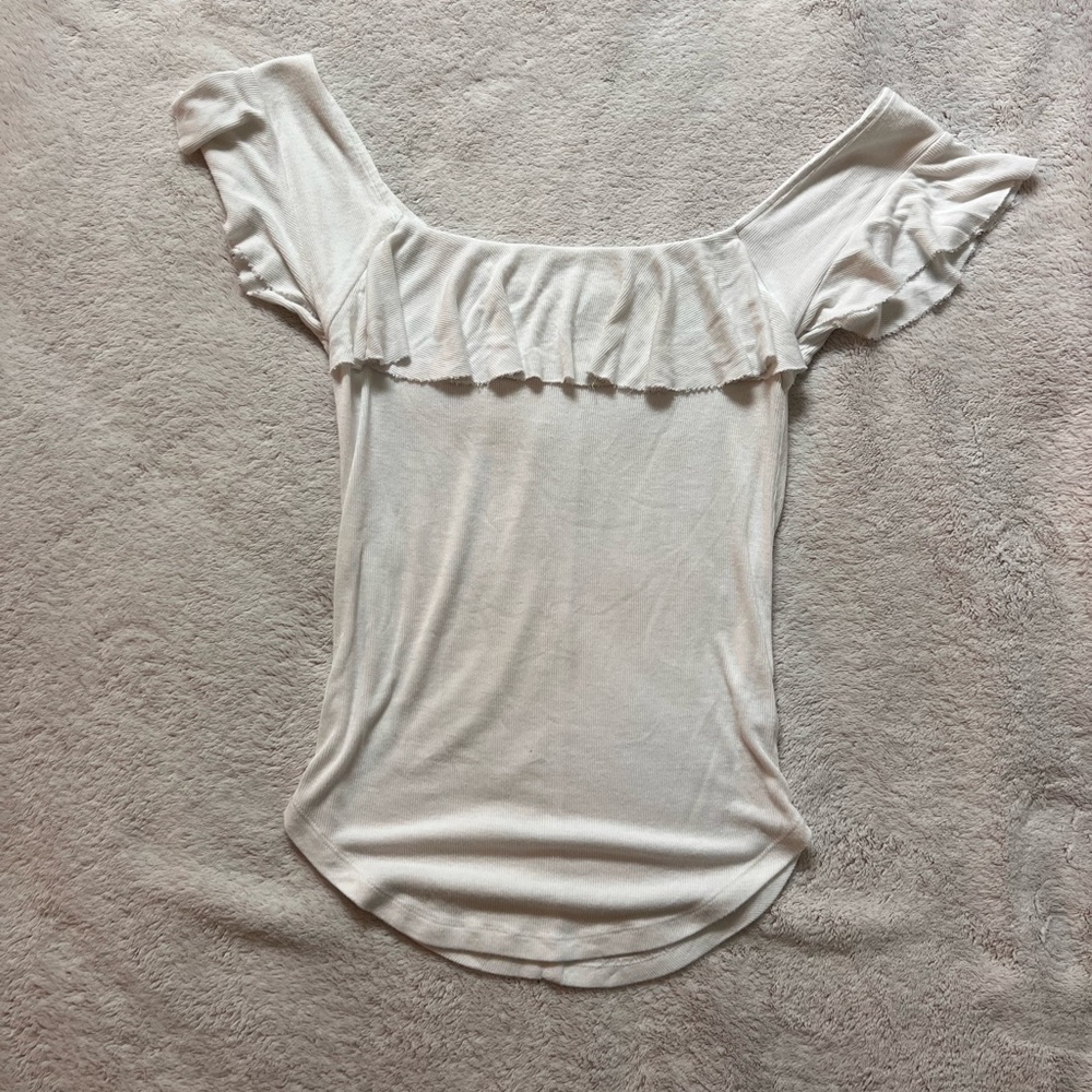 Free People Off-Shoulder Cream Blouse